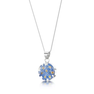 Forget Me Not Disc Pendant
